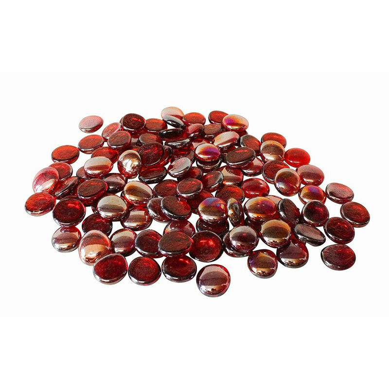 Billes plate cristal rouge. ø 6 x 16 mm. sac de 250 gr - aquarium