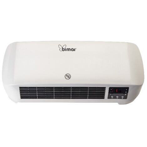 BIMAR Convector térmico Neptune - de pared - con programable, sensor de apertura de ventanas y mando a distancia - Blanco en Plástico, 47x19x12 cm, -