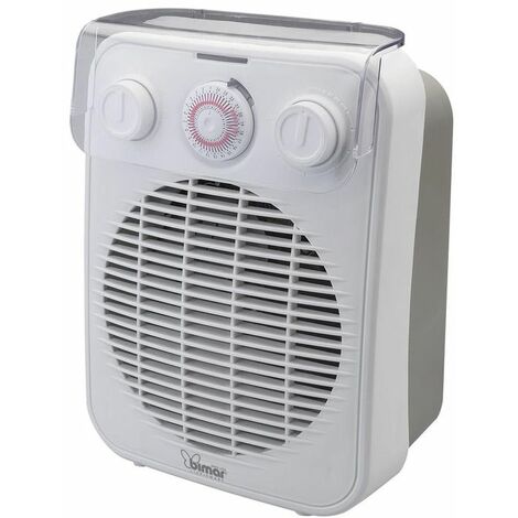 Bimar HF201 Termoventilatore Elettrico Portatile, Bagno, stufetta elettrica  basso consumo, Scaldino, Timer 24h, Aria Calda, Silenzioso, Riscaldamento