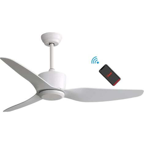 Bimar Ventilatore a Soffitto Wi-Fi di 132cm in Bianco per Comfort e Freschezza in Ambienti Interni