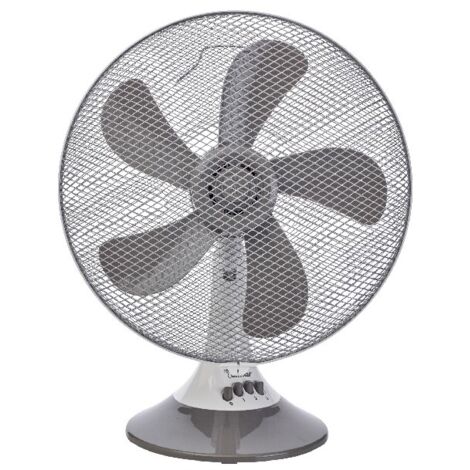 BIMAR Ventilatore da Tavolo Traversone - Regolabile, Antiscivolo, Sicuro - Grigio in Plastica - 36 x 48 x 25 cm