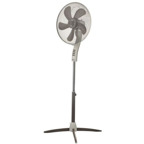 BIMAR Ventilatore Piantana Maestrale - Regolabile, Antiscivolo, Sicuro - Grigio in Plastica - 46,5 x 138 x 46,5 cm