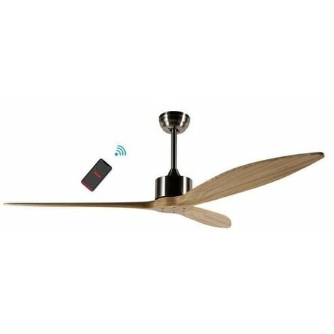 Ventilatore da soffitto, Morea, 152 cm, DC, design, nero/ pale ABS-legno ,  Faro.