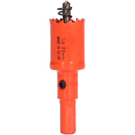 Bimetall-Kronenbohrer für Holz und Metall, 22 mm mit Bohrfutter