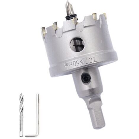 Bimetall-Lochsäge mit Carbid, 1-15/16" (50mm), robuste Industriequalität, schneidet Löcher in Edelstahl