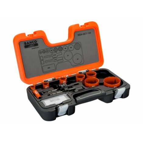 Bimetall-Lochsägen-Satz Sandflex 16-67 mm (11 Stk.) - BAHCO 3834-set-103