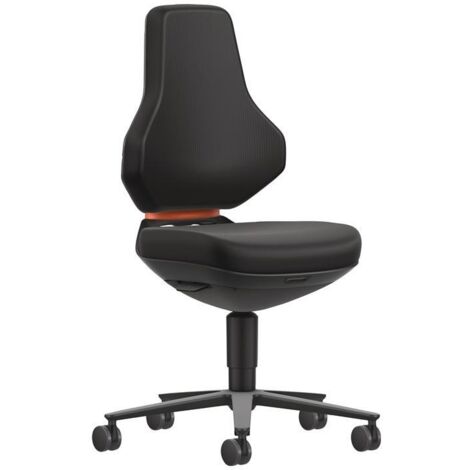 BIMOS Arbeitsdrehstuhl TEXON RollenSkintec schwarz 450-620 mm