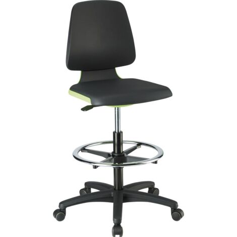 Bimos Arbeitsstuhl Labsit 4, K-Leder grün Sitzhöhe 560-810 mm
