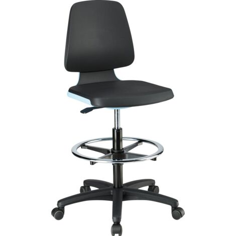 bimos Arbeitsstuhl Labsit 4, PU blau Sitzhöhe 560-810 mm