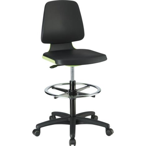 bimos Arbeitsstuhl Labsit 4, PU grün Sitzhöhe 560-810 mm