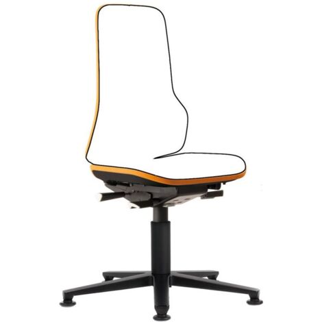 Bimos Arbeitsstuhl Neon orange,ohne Polster Sitzhöhe 450-620 mm mit Gleiter