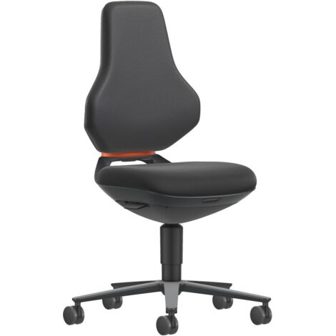 Bimos Arbeitsstuhl Texon 2 anthrazit Sitzhöhe 450-620 mm, Supertec schwarz