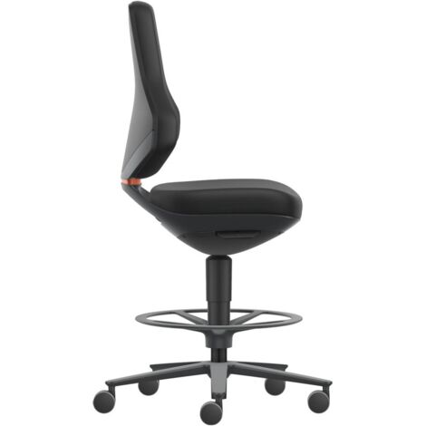 Bimos Arbeitsstuhl Texon 4 anthrazit Sitzhöhe 570-850 mm, Skintec schwarz