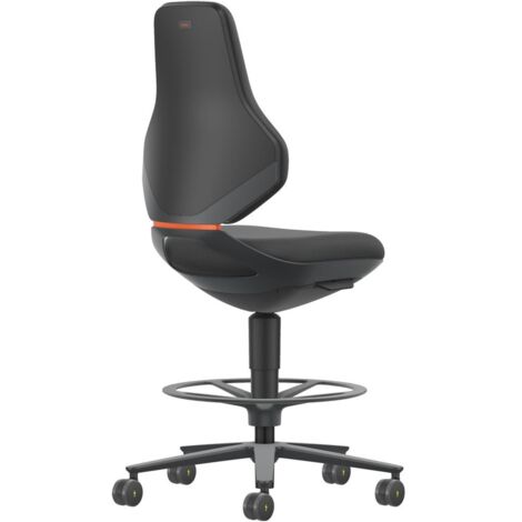 Bimos Arbeitsstuhl Texon 4 anthrazit Sitzhöhe 570-850 mm, Supertec schwarz