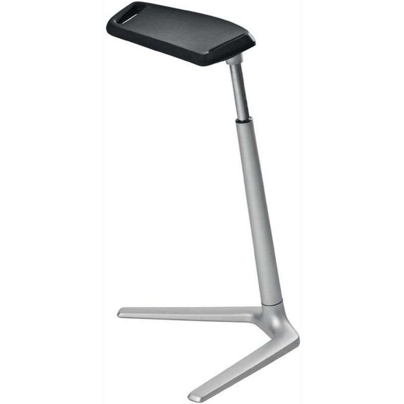 bimos, Tabouret assis-debout, assise en mousse PU, noir