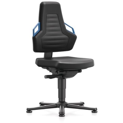 bimos Nexxit mit Gleiter PU-Polster Grifffarbe blau Sitzhöhe 450-600 mm