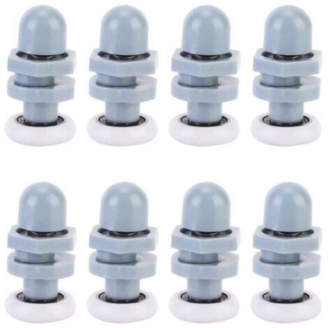 Binari per porte doccia in plastica resistente, cuscinetti scorrevoli per la sostituzione di parti di vetro del bagno (20 mm)