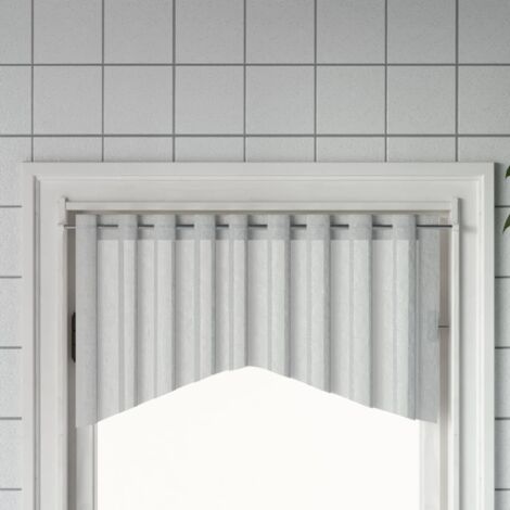 Binari per Tende 2 pz Bianco e Argento 90-135 cm Alluminio vidaXL