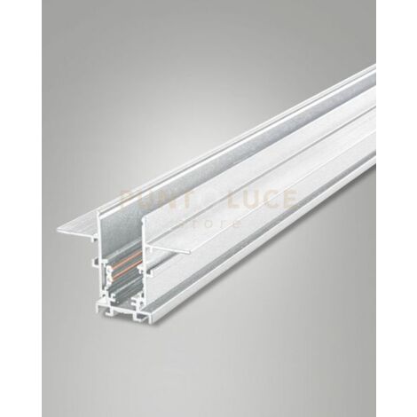 BINARIO 48V BIANCO INCASSO L300CM CON TAPPI IP20