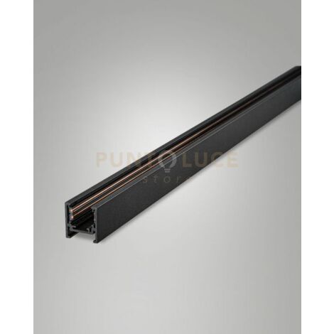 BINARIO 48V NERO H2,74cm L200cm CON TAPPI IP20