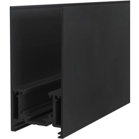 Binario Con Spessore 8Cm Moderno Busbar Trunkings S35 Alluminio Nero 2M