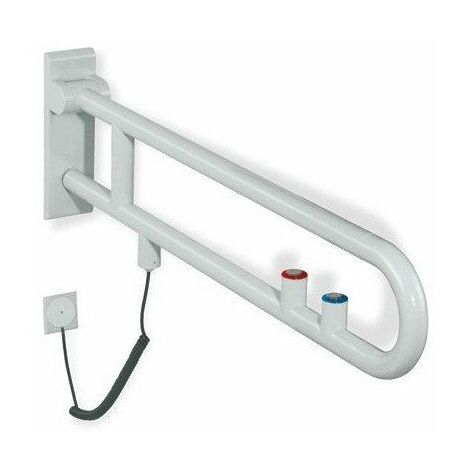 Binario di supporto incernierato SERIE 801 versione incasso pulsante / funzione rosso 700mm grigio chiaro