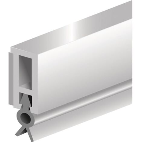 Binario di tenuta PTS-ZK lunghezza 2100 mm larghezza 6 mm bianco bianco con labbro in PVC morbido ELLEN
