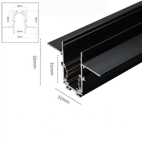 Binario Magnetico 1 Metri 48V a Incasso Controsoffito Elettrificato BIN-INC-1M