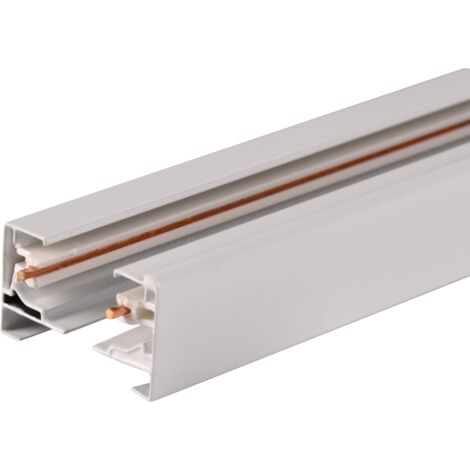 Binario monofase 1m bianco in alluminio Polux 321824