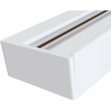 Binario per Faretti 2m in Alluminio per Sistema Illuminazione Binario Monofase Bianco