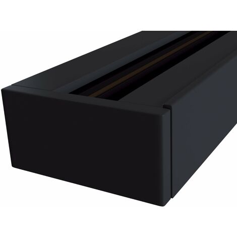 Binario per Faretti 2m in Alluminio per Sistema Illuminazione Binario Monofase Nero