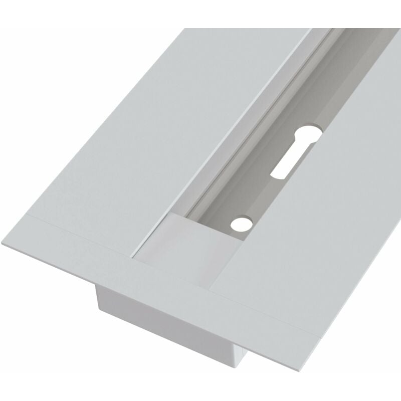 Image of Binario per Faretti da Incasso 2m in Alluminio per Sistema Illuminazione Binario Monofase Bianco