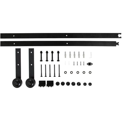 Binario per Porta Scorrevole Kit,Acciaio Scivolante Barn Hardware Door Kit, Scorrevole Porta 200cm