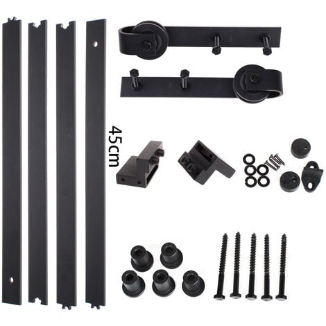 Binario per Porta Singola Scorrevole, Set di Guide per Porte Scorrevoli, Maniglia per Porta Scorrevole - 180 cm