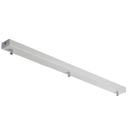 Binario Rettangolare Multicavo 3 Luci In Ferro Laccato Bianco 70 Cm