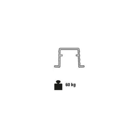 BINARIO SUPERIORE KOBLENZ MT.3 0100-5A ARGENTO X KIT 0105/1