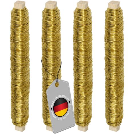 Bindedraht verzinkt Blumendraht Wickeldraht Floristendraht 35m Farbe Gold