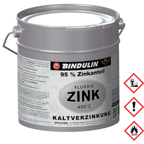 BINDULIN-WERK H.L.SCHÖNLEBER GMBH Bindulin Flüssig Zink Silber 95 Prozent Zinkanteil Metalldose 750ml