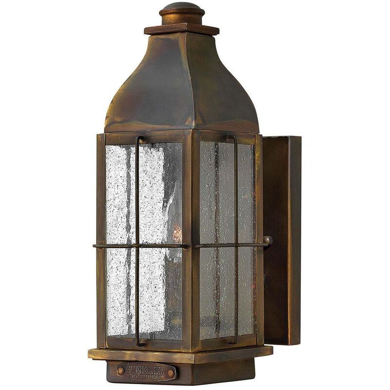 Elstead Lighting - Elstead Bingham - 1 Light Outdoor Small Wall Lantern Light Sienna IP44, E14