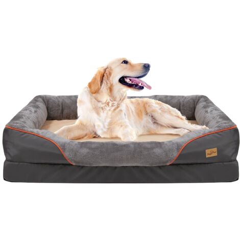Bingo Paw – Coussin orthopédique pour chien déhoussable – Mousse à mémoire de forme – Taille XL 97x72x30cm – Housse lavable et imperméable