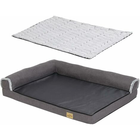 Bingo Paw – Panier chien déhoussable orthopédique en mousse à mémoire de forme – Dimensions L 100 x l 75 x H 20 cm – Revêtement étanche et résistant