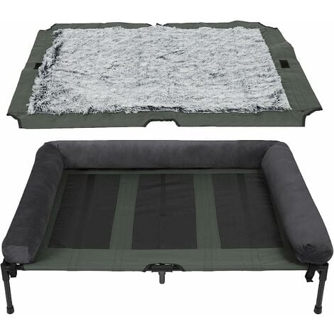 BingoPaw Brandina per cani Taglia Grande Lettino Rialzato da Campeggio Cuccia per cane Interno Esterno fino a 40 kg 130x90x18cm