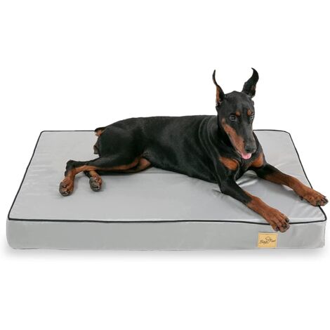 BingoPaw Cama grande para perros Funda extraíble Cama ortopédica para perros Colchón impermeable de felpa lavable - XL 110x85x10cm