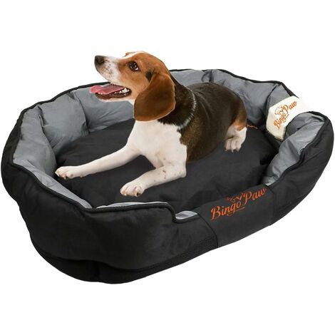 BingoPaw Cama Perros Grande Impermeable Lavable con Cojín Interior Desmontable, Tamaño L 70x90x19cm