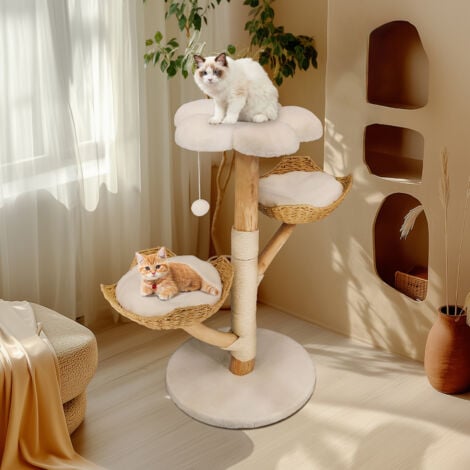 BingoPaw Climbing Tree Tower Cat Scratching Post for Indoor Cats Kitten Play Tower Activity Centre Climbing Stand with Dangling Ball