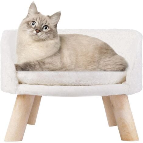 BingoPaw Divanetto per Gatti cucciolo Cuccia 40cm Rotondo Letto Rialzato per inferiore a 10 kg