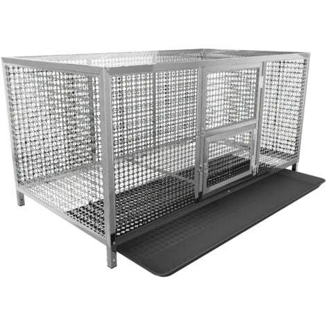 BINGO PAW BingoPaw Heavy Duty Dog Cage Metal Kennel and Crate for Dogs Chicken Rabbits Escape-proof, Chicken Coop Rabbit House