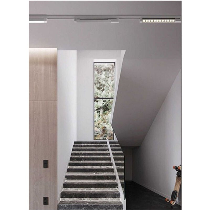Trade Shop Traesio - Trade Shop - binärer einstellbarer punktstrahler 12W 6 led weisses schwarzlicht 6500K 4000K 3000K PST-27 - Weiß