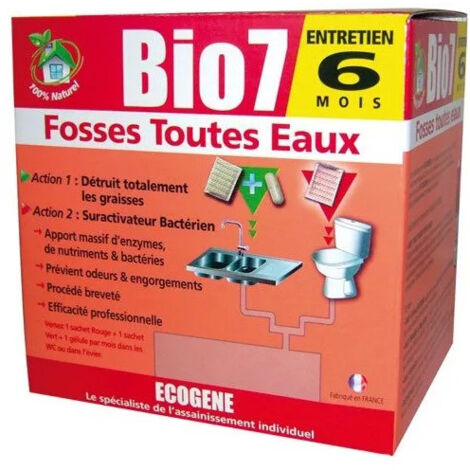AB7 INDUSTRIE BIO 7 Especial para fosas todo-agua 960g , 6 meses.
