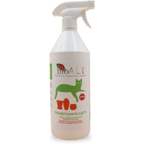 Bio ALT DISABITUANTE GATTI SPRAY Repellente Estratto vegetale interni esterni 1 LT